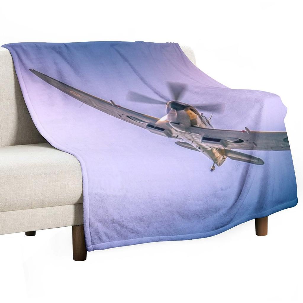 The iconic Spitfire Throw Blanket Hair Camping Personalized Gift funny gift Blankets