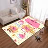 Pink Cartoon Animal Pattern Carpet with Cute Designs for Kids Room Suitable for Use As an Anti-slip for Living Room Bedroom Sofas