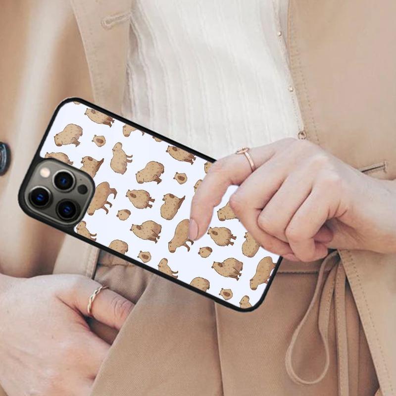 Capybara cute seamless pattern Magnetic Phone Case For APPLE iPhone 17 Air 16 14 13 12 Pro Max 15 Plus Wireless MagSafe Cover