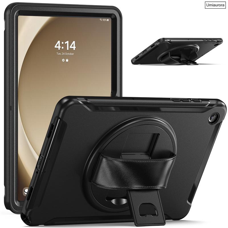 

For Samsung Tab A A7 A8 A9+ A11 Plus 11 Inch SM-X230 X210 X200 S6 Lite 10.4 Shockproof Tablet Case Hand Strap Stand Armor Funda S6 Lite 10.4 inch чорний