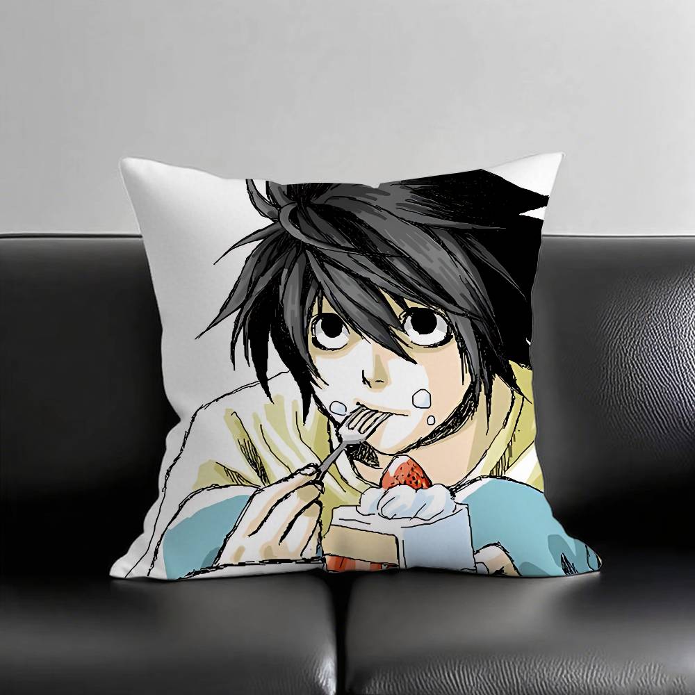 Coole H-Death Note Kissenbezug Kissenhülle Weich Niedlich Dekokissenbezug Für Auto Sofa Kissenbezug Polyester Mit Reißverschluss