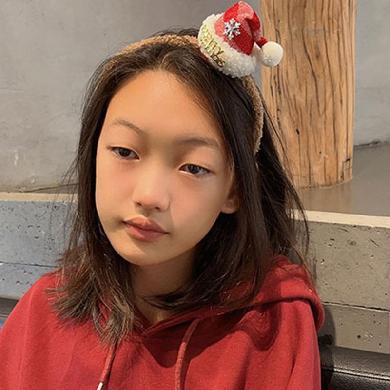 Christmas Party Accessories Plaids Bowknot Plush Hair Barrettes Seasonal Headband Family Gathering Celebration Dress Up