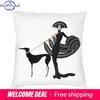 Luxury Greyhound Cushion Cover 40X40Cm Soft Whippet Sihthound Dog Pillow Case For Sofa Car Square Pillowcase Decoration