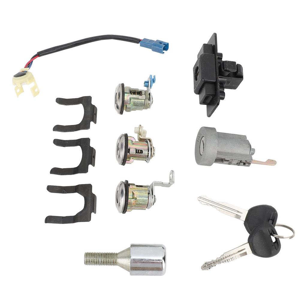 Car Full Lock Cylinder Key Set MR259111 Replacement for Mitsubishi Pajero Montero 2nd 1990 To 2004