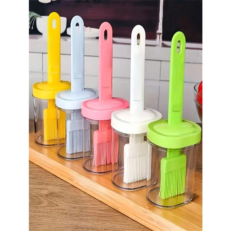 1 Random Color Silicone Oil Brush, Heat-resistant Edible Oil Brush, Suitable for Cooking Tools, Home Baking Tools, Oil Bottles, Etc.