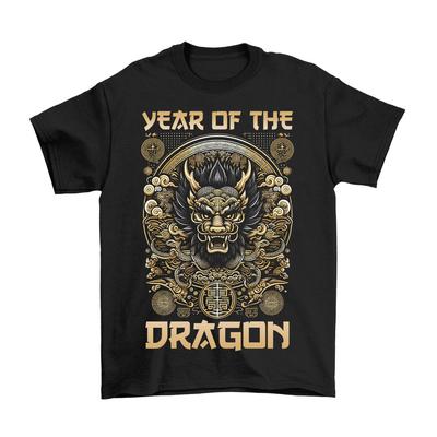 Chinesisches Neujahr des Drachen T-Shirt 2024 Erwachsene Kinder Baby Tierkreis T-Shirt