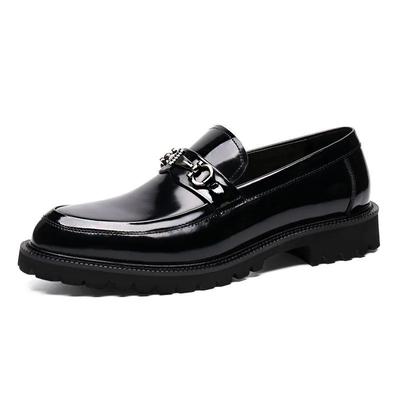 Herenschoenen Loafers Paard Straatgesp Luxe Hoge Kwaliteit Heren Elegant Puntig Goede Schoen Casual Leer Heren Echt