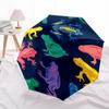 1pc Frogs Pattern Automatic Folding Umbrella - Windproof Compact Travel Umbrella with Auto Open/Close, 8-Rib Heavy-Duty Shaft for Women/Men A010