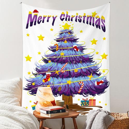 Tapestry Christmas Background Cloth Party Atmosphere Wall Hanging Cloth Bedroom Decoration Christmas Tree Tapestry