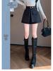 Women's High-Waisted A-Line Skort: 2026 Spring/Summer Fashion, Two-Piece Design, Wide-Leg, Casual Shorts.