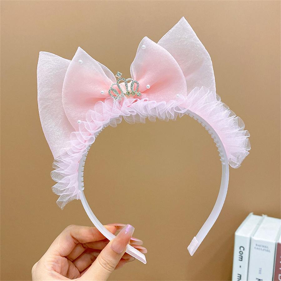 Bentițe de păr noi pentru copii, Tiare din dantelă cu strasuri, Bentițe, Coroană de prințesă pentru fete, Ac de păr, Accesorii de păr pentru petrecere de ziua de naștere, bal