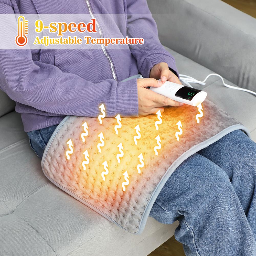 Electric Heating Pad Blanket - 9 Level 4 Mode Temperature Control Thermal Waist Belt Winter Warming Back Hand Warmer for Comfort