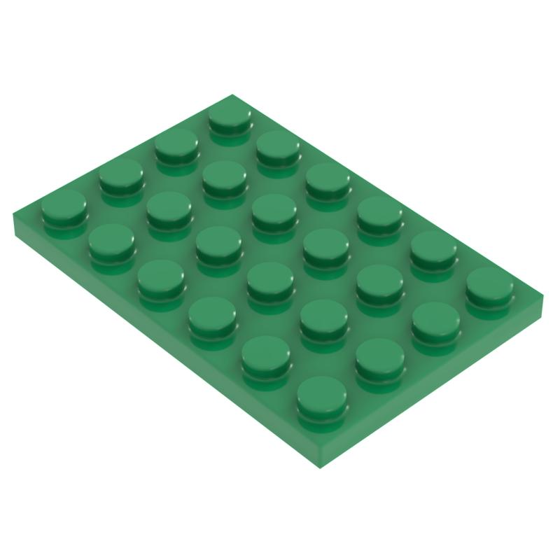

MOC Small Particle Plate Classic Building Blocks 4x6 Pieces Base Plate DIY Compatible 3032 3PCS зелёный