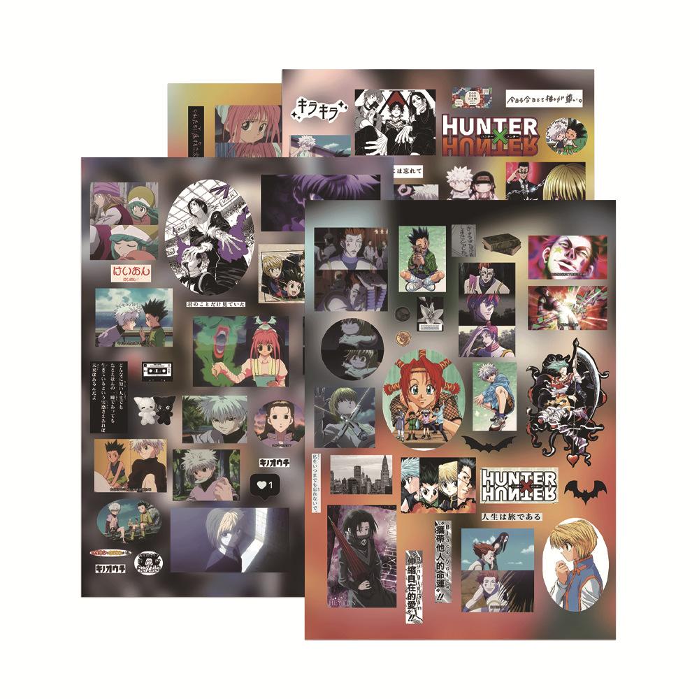 Anime Hunter X Hunter Sticker Sheet Cartoon Character Die Cut Stickers Waterproof PVC Decal For Phone Case Notebook DIY Gift