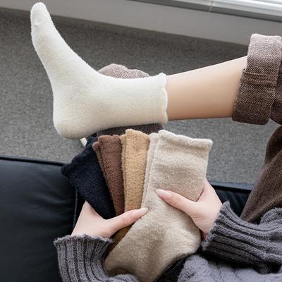 Winter Coral Fleece Australian Fleece Socks, Thickened Fleece, Warm Home Long Calf Socks, Floor Socks, Sleep Towel Socks
