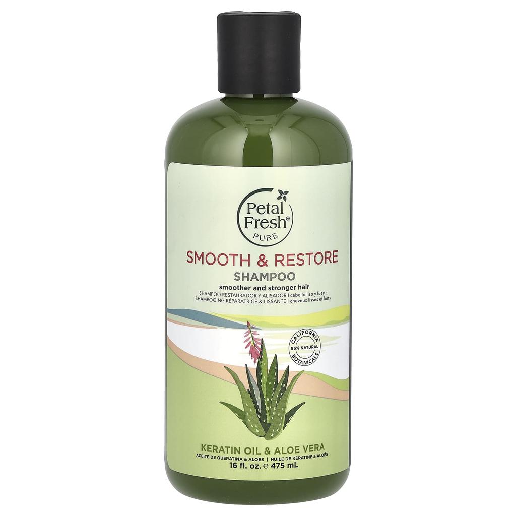 Pure, Smooth & Restore Shampoo, Keratin Oil & Aloe Vera, 475Ml(16Fl Oz)