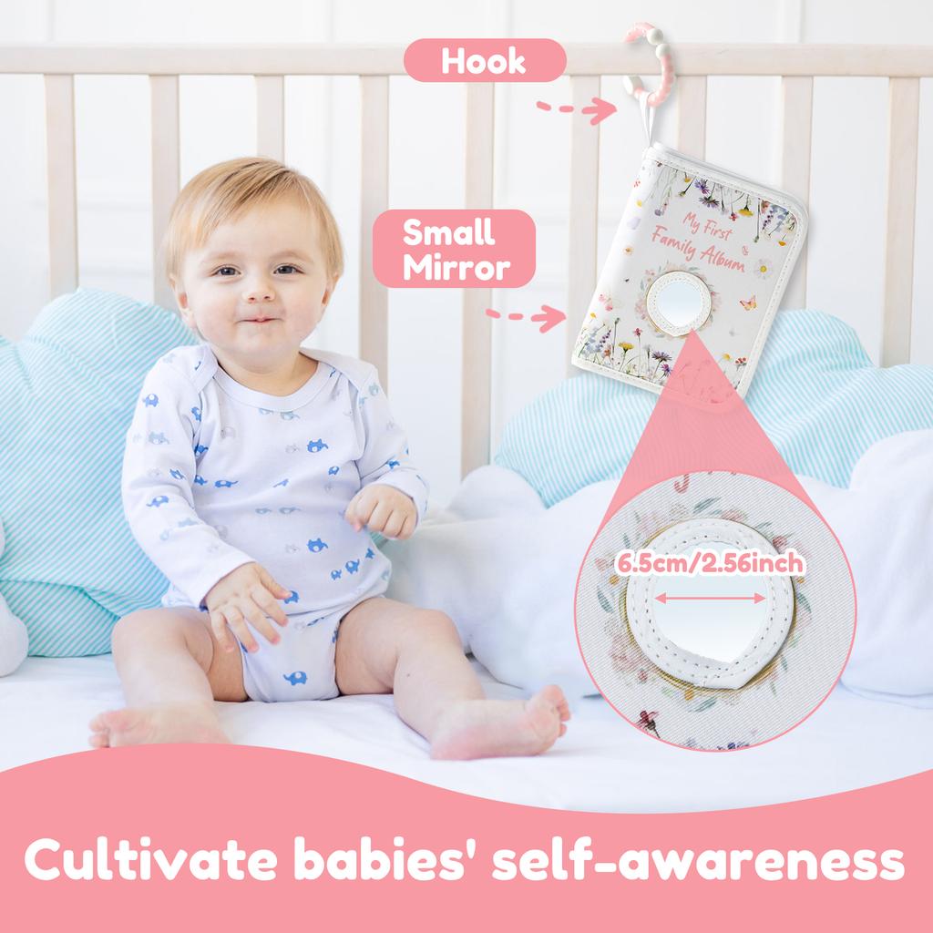 Super Soft Baby Commemorative Handbook with Hook Can Hold 17 Photos To Record Baby's Growth Photo Commemoration