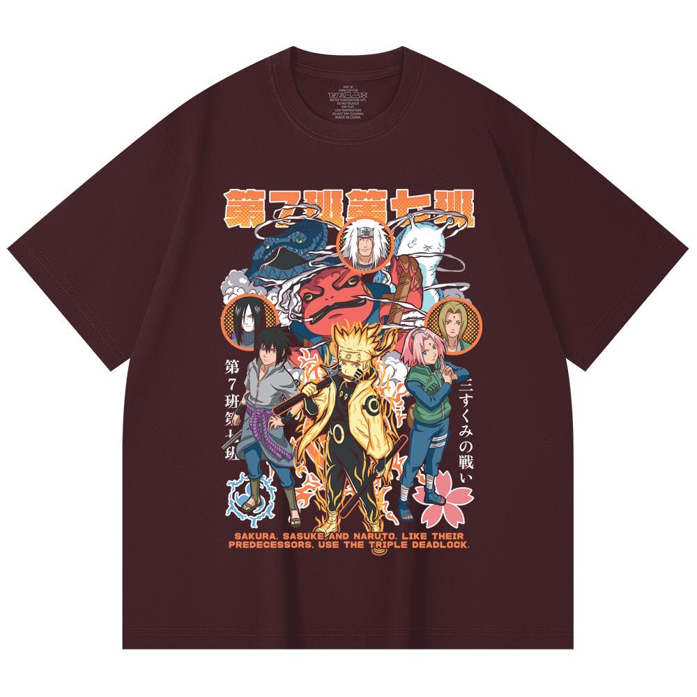

230 Gsm 100% Cotton Naruto V6 Print Unisex Heavy Cotton T Shirt 2XL