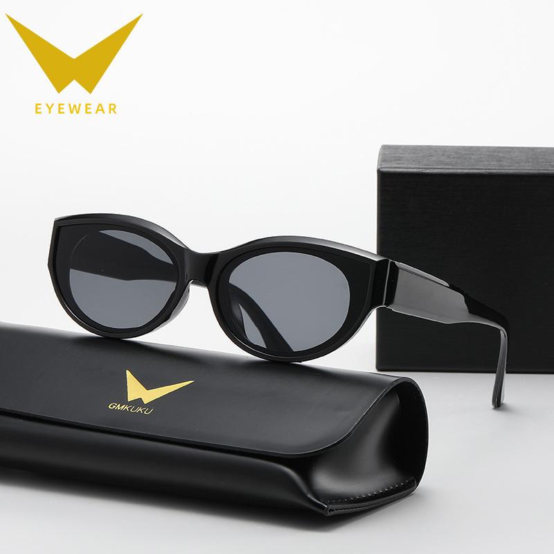 Personalized Sunglasses Retro Hip Hop Oval Sunglasses Street Shot Trendy Sunglasses
