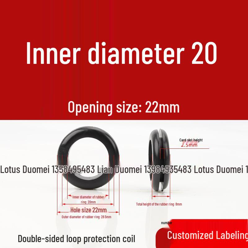 Industrial Dustproof Double-Sided Rubber Cable Grommet & Sealing Ring for Distribution Box