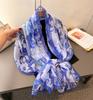 Women 185*120Cm Fashion Soft Silk Scarves Female Shawl Lady Hijab Wrap Foulard Bandanna Muffler Beach Sun Protection Headscarf
