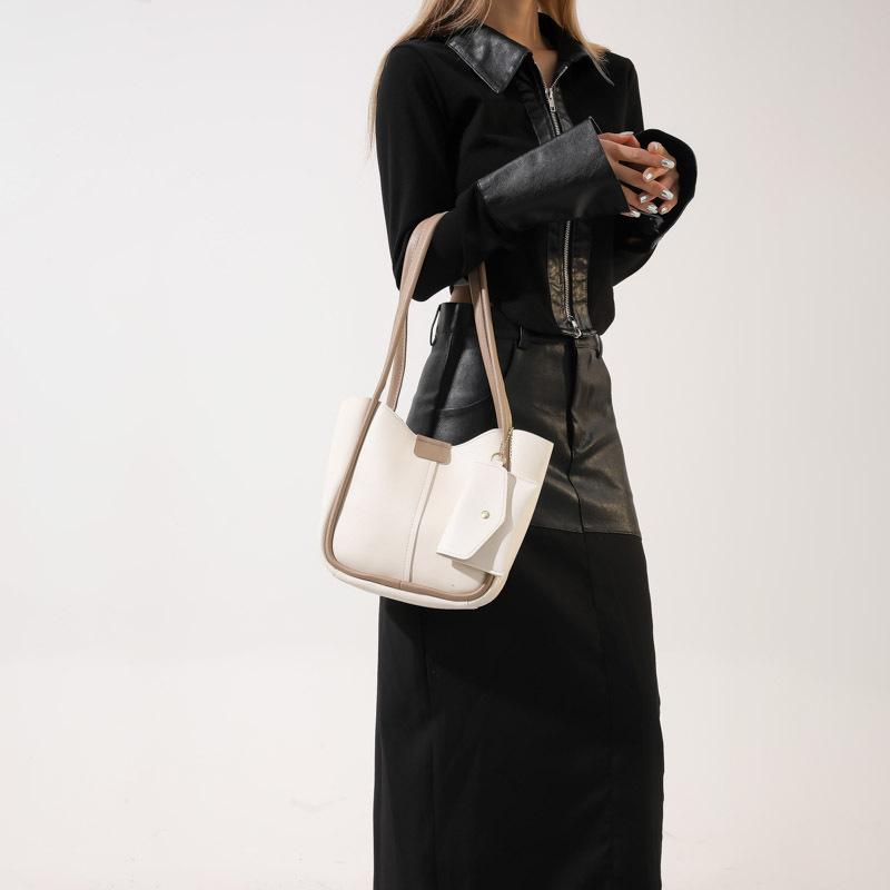 Neue Wintertasche für Damen, modisch, einfache Eimertasche, personalisierte modische Unterarmtasche, Retro-Umhängetasche