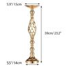 Cross-border dining table candlestick ornaments golden iron vase twist candlestick wedding flowerware wedding props