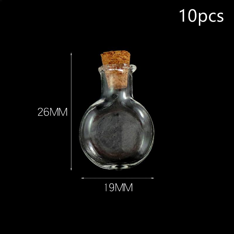 10Pcs Small Glass Bottles With Cork Stoppers Diy Decoration Mini Glass Vials Cork Message Glass Vial Wishing Bottles