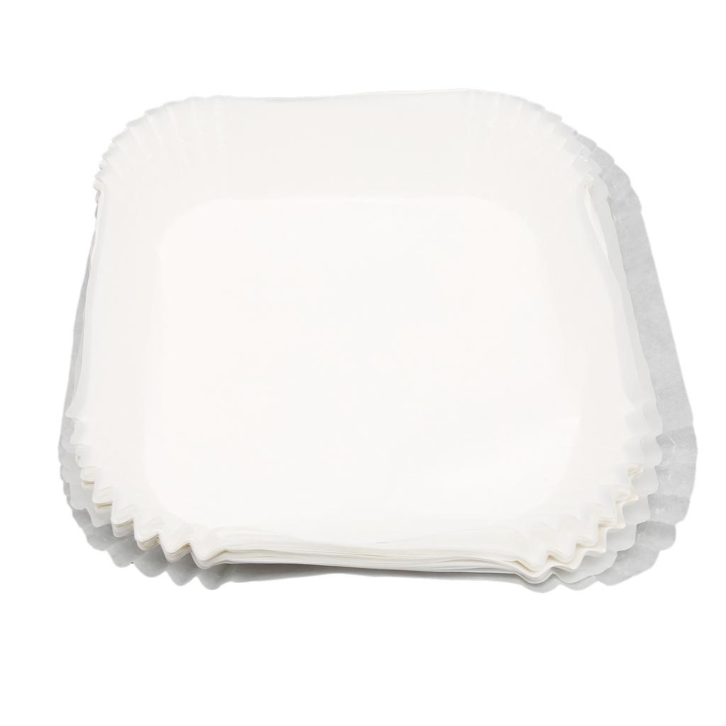 100Pcs Fryer Disposable Non Stick Paper Liner Oil Proof Waterproof Fryer Oil Paper for Microwave Frying Pan