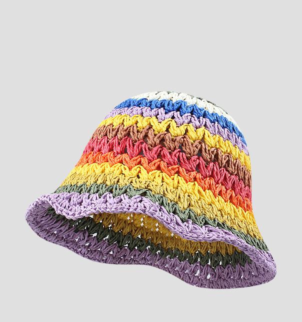 

Summer Hats For Women s Bucket Hat Rainbow Folding Fisherman Cap Sunscreen Travel Sun Hat Female Beach Outdoor Casual Sunhat New 56-58cm