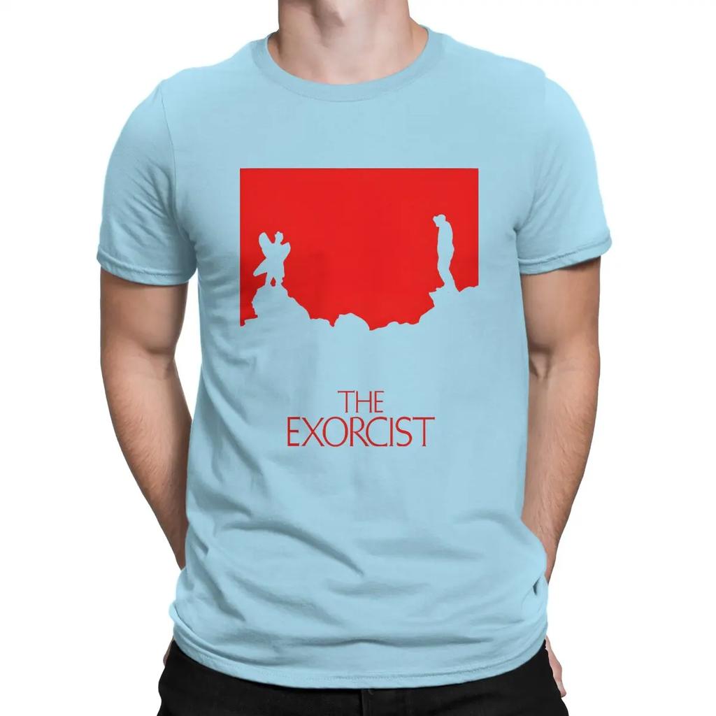 Back T Shirt Men 100% Cotton Humorous T-Shirts Round Collar T-The Exorcist Tees Short Sleeve Clothes Gift Idea