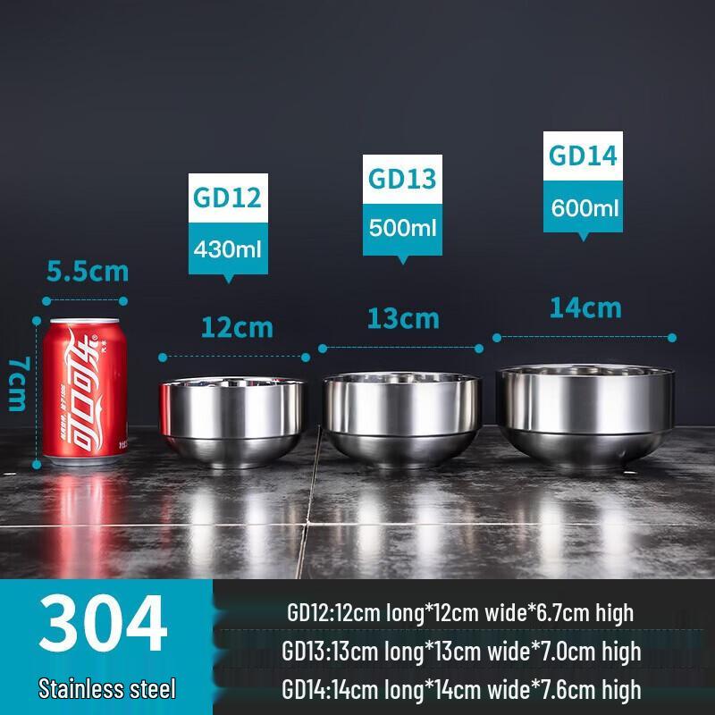 Lijia 304 Stainless Steel Classic Bowls
