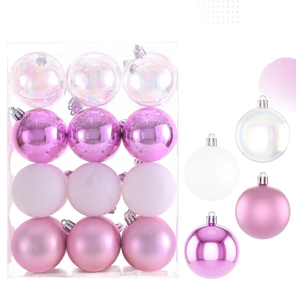 24pcs 6CM Christmas Balls Electroplated Christmas Spheres Pendant  Background Layout