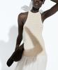 Masimodutti Halterneck Combination Midi Dress