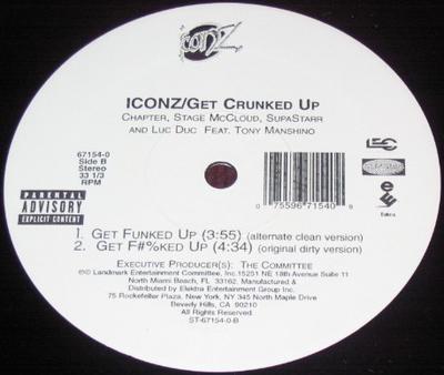 12inch Record ICONZ - Get Crunked Up 671540 Slip-N-Slide Re US Rap & Hip-Hop/R&B Used