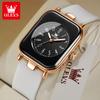 OLEVS Women's Watches Simple Elegant Quartz Wristwatch Original Waterproof Silicone Strap Luminous Hands Trend Fashion Style