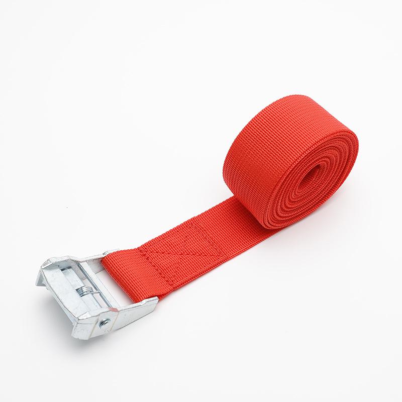 Zinc Alloy Buckle Strap Cargo Tie with Snap Button Tensioner