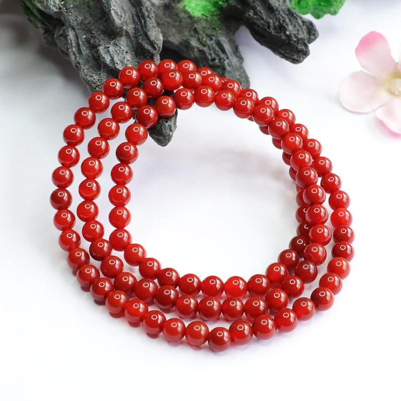2026 Red Agate Bracelet 108 Pieces Beaded Necklace South Jewelry Factory Live Delivery S2041411