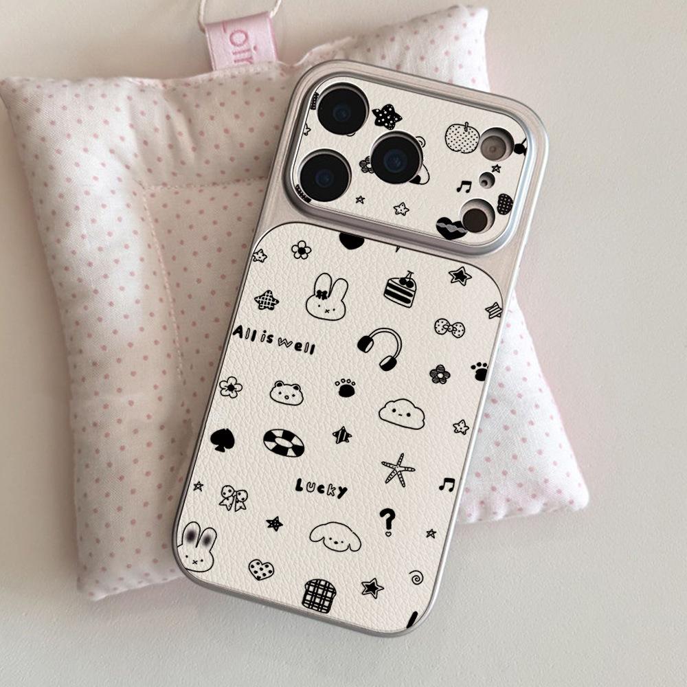 Graffiti Miffy Rabbit Applicable iPhone17 Soft Case Sticker Mobile Phone Case 15Pro/16/13Pro Premium 14Pro