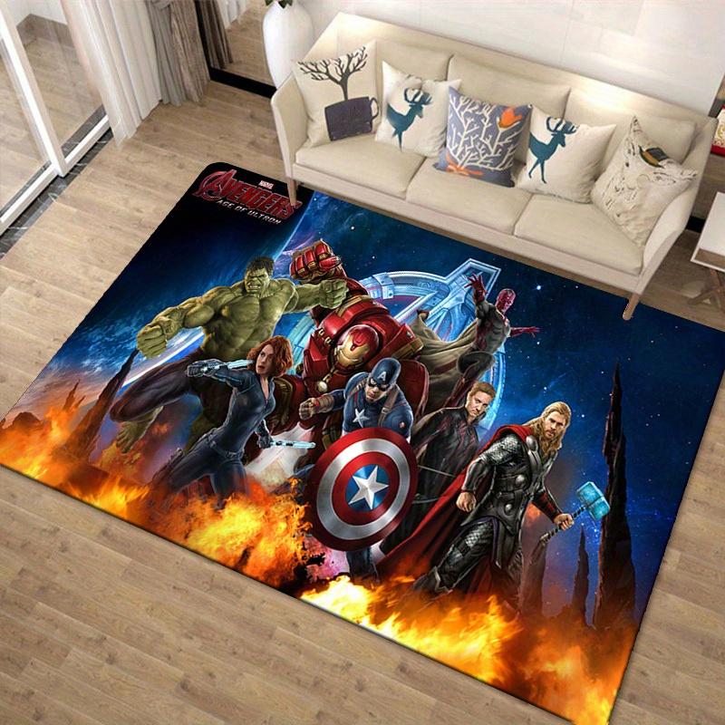 1 Stück Marvel Avengers Superhelden Teppich, Rutschfeste Fußmatte, Cartoon-Charakter-Design, Weicher Samt, Raumdekoration, Waschbar