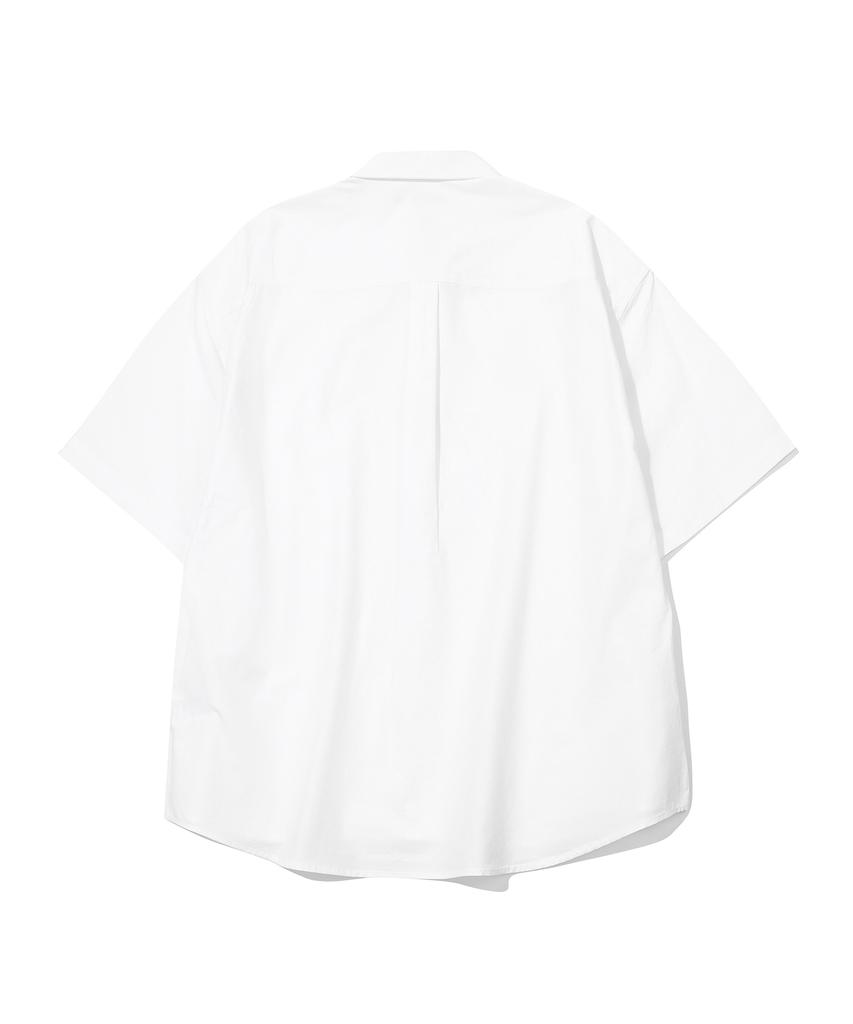 GNOK Cotton Oversized Short Sleeve Shirt [White]