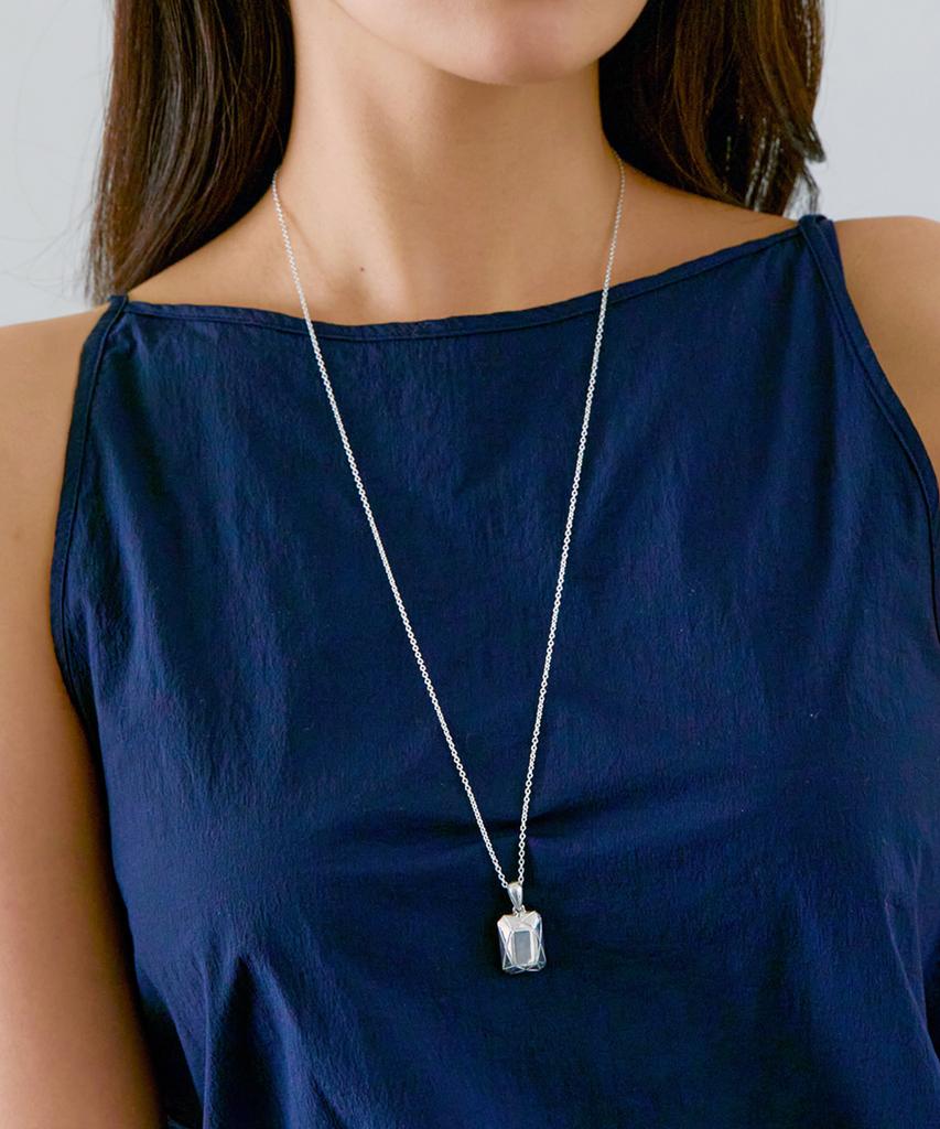 Lazy N Crazy [Silver 925] Emerald Cut Necklace