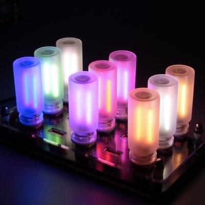Frosted Glass USB Night Light Dimmable Touch Control LED Filament Light Bulb RGB Color Decorative Lighting Car Atmosphere Lamp
