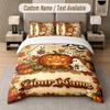 Halloween Theme Custom Text Or Name 3Pcs Bedding Set 1 Flat Sheet & 2 Pillowcases Personalized Home Bedding