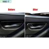 Carbon Fiber Car Door Handle Cover Trim Door Bowl For BMW 5 Series F10 2011-17