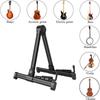 Black Plastic Guitar Stand Adjustable Folding Design Non Slip Rubber Pad Holder For Acoustic And Electric Guitars Universal Fit