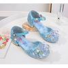 Girls' Sandals Fashion New Spring Autumn Summer High Heel Elsa Closed-Toe Girls' Little Princess Elsa Crystal Children's Shoes