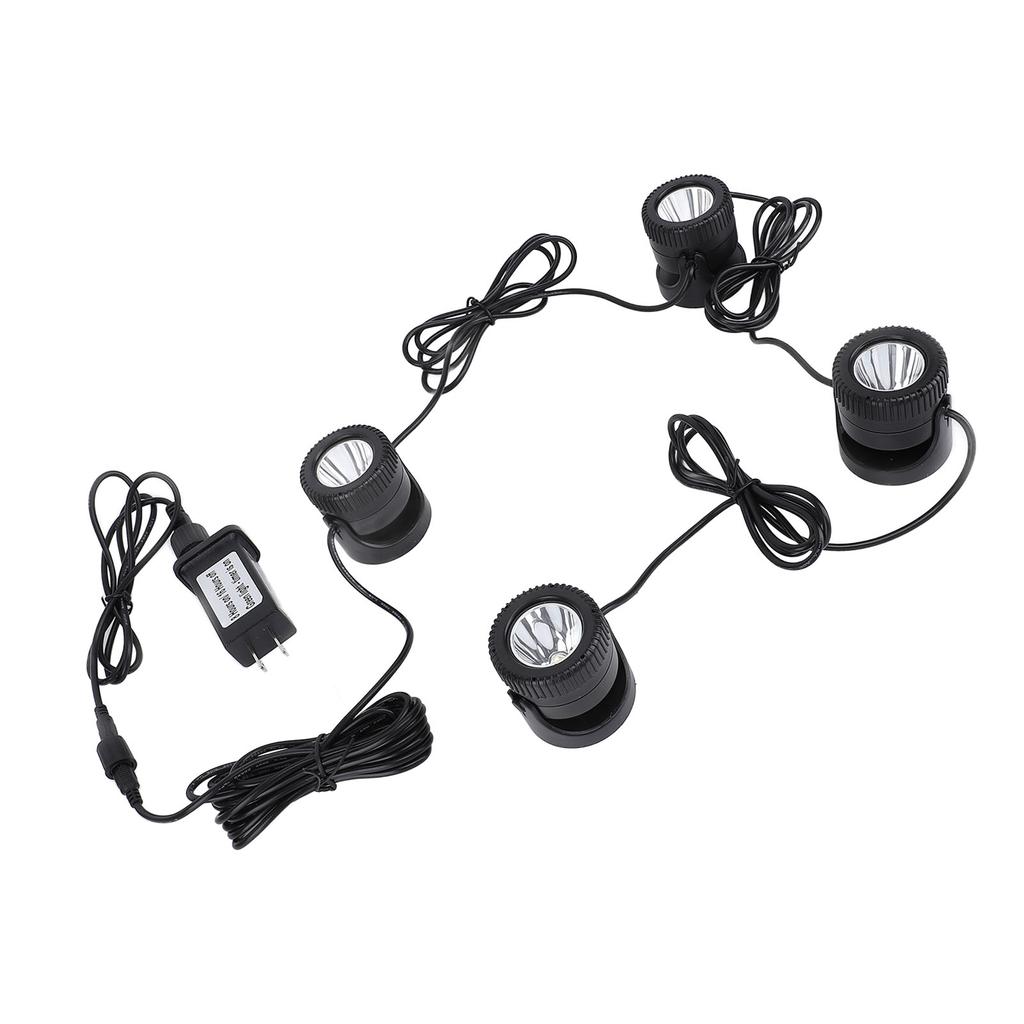 4 In 1 Pond Light with Timer Warm White 3000K To 3200K LED IP68 Water Resistant Submersible