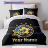 Maccabi Fan Gear Custom Name Pattern Bedding Quilt Set Quilt Cover Pillowcase Home Birthday Gift(1 * duvet cover + 2 * pillowcase, without core)