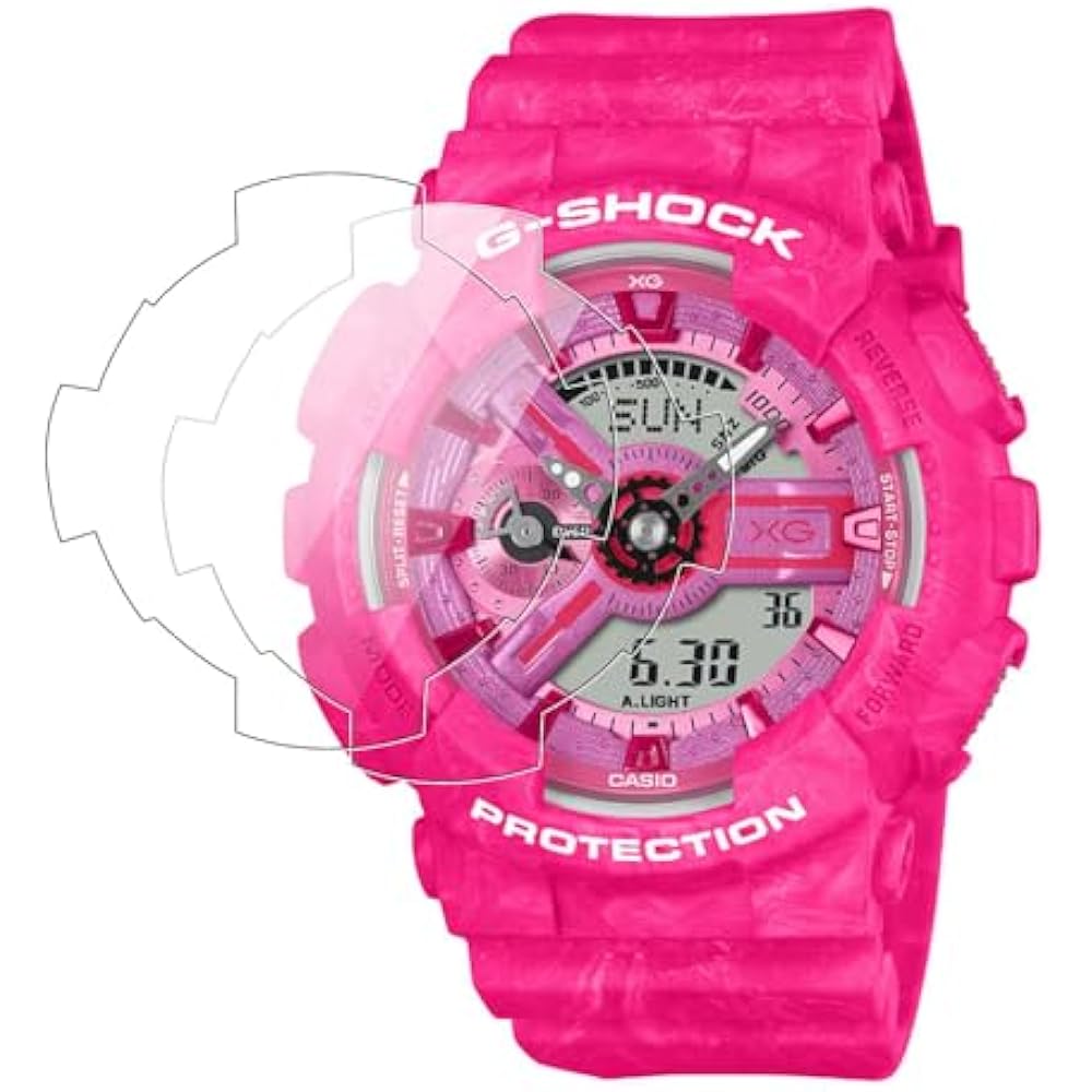 [NIUQCTIAN] Casio Watch for Protective Film, Compatible with G-Shock GMA-S110XG, 9H, Curved Surfa...
